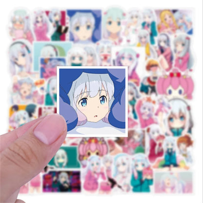 50PCS cartoon Japanese anime Erromanga teacher decorative style graffiti stickers, personalized fashion and creative trend DIY exquisite decorative decal cups, helmets, skateboard popular stickers