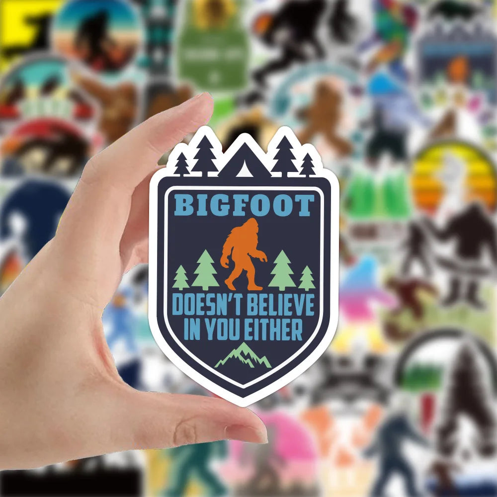50pcs New Bigfoot Savage Graffiti Sticker Waterproof Luggage Compartment Notebook Scooter Water Cup Sticker Custom