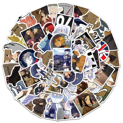 50PCS   Animation 86 Eighty Six-86: Nonexistent Theater Personalized Graffiti Waterproof StickerStationeryBoxHelmet