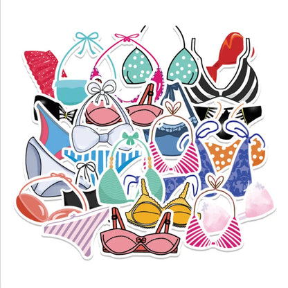 56PCS Sexy Bikini Cartoon Graffiti Stickers Personalized Creative Decorative Stickers Luggage Laptop Guitar Fridge Helmet Fashion Popular Decals Toys