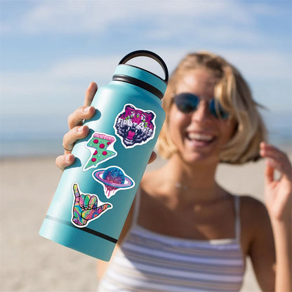 50PCS Psychedelic Series Graffiti Waterproof Sticker Car Trunk Notebook Skateboard Water Cup Sticker