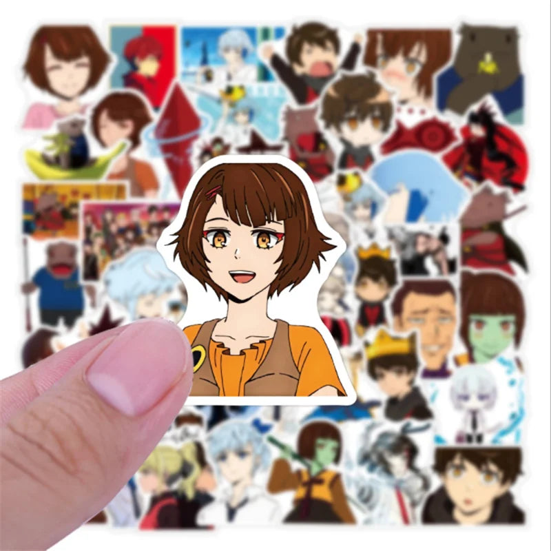 50 pieces of cartoon and anime character Tower of the Gods decorative style graffiti stickers, personalized, fashionable and creative DIY exquisite decorative decal cups, helmets, skateboard popular stickers