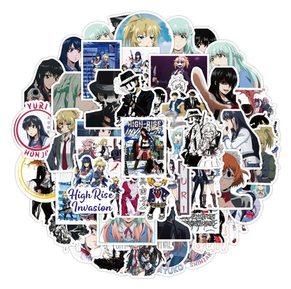 50pcs Japanese Animation Sky Invasion Graffiti Sticker Guitar Car Trunk Notebook Water Cup