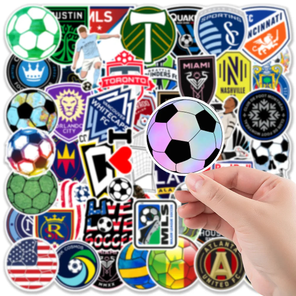 50/PCS Football Lovers Cartoon Graffiti Luggage Mobile Phone Children Toy Laptop Diy Scrapbook Art Sticker