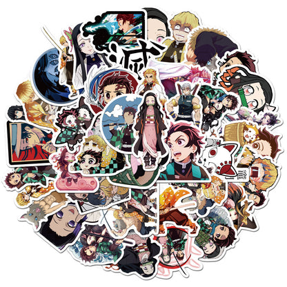 50PCS Demon Slayer Semiotics Stickers - Breath Style Epistemology Decals for Trauma Metamorphosis Maps, Sword Cultivation Logs & Demon-Human Dialectic Archives