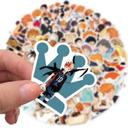 50PCS  Volleyball Teenager Graffiti Mobile Shell Skateboard Luggage Waterproof Sticker Toy Decoration