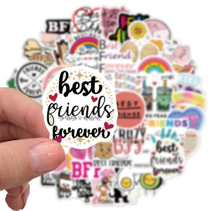 50PCS Cartoon Friendship Popular Waterproof Graffiti Sticker Suitcase Notebook Mobile Phone Water CupRefrigerator