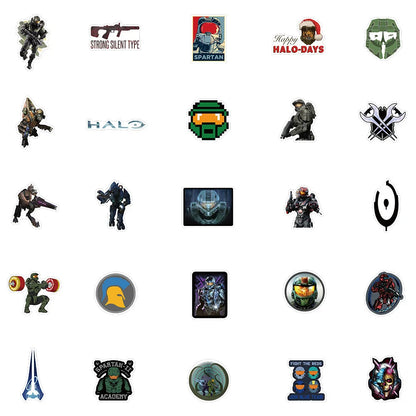 50PCS Shooting Game Halo Graffiti Waterproof Sticker Suitcase Notebook Refrigerator SkateboardStationeryBoxHelmet