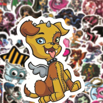 50PCS Monster High School Cartoon Graffiti Waterproof Sticker Suitcase Notebook Refrigerator Skateboard Water Cup