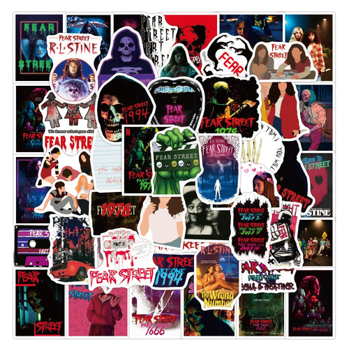 50PCS New American Drama Fear Street Graffiti Sticker Waterproof Luggage Laptop Scooter Water Cup Sticker