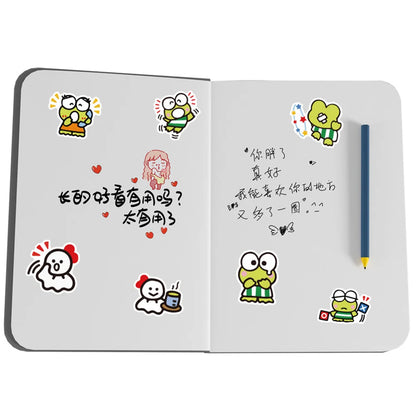 50PCS/Cute Big-eyed Frog Fun Personality Graffiti Stationery Water Cup DIY Suitcase Notebook Guitar Sticker