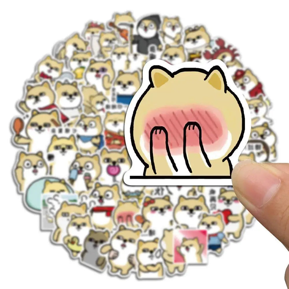 50PCS Funny Xiaofeichai Expression Bag Cartoon Graffiti Waterproof Sticker SuitcaseNotebookRefrigeratorSkateboard