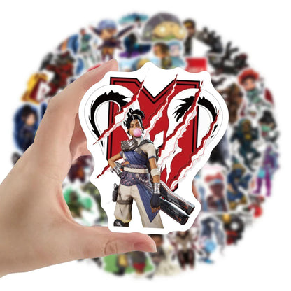 50pcs Game Apex Legends Stickers DIY Waterproof Luggage  Laptop  Guitar Car Wall Cartoon Sticker Decals Kids Toy