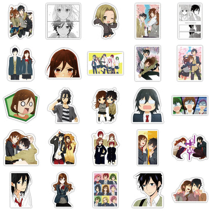 50PCS Anime Hori and Miyamura Graffiti Stickers Decorative Luggage Motorcycle Laptop Waterproof Stickers