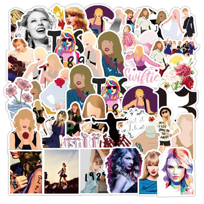 50PCS Taylor Singer Game Graffiti Sticker Suitcase Car Motorcycle Mobile Phone Sticker Personality Decoration