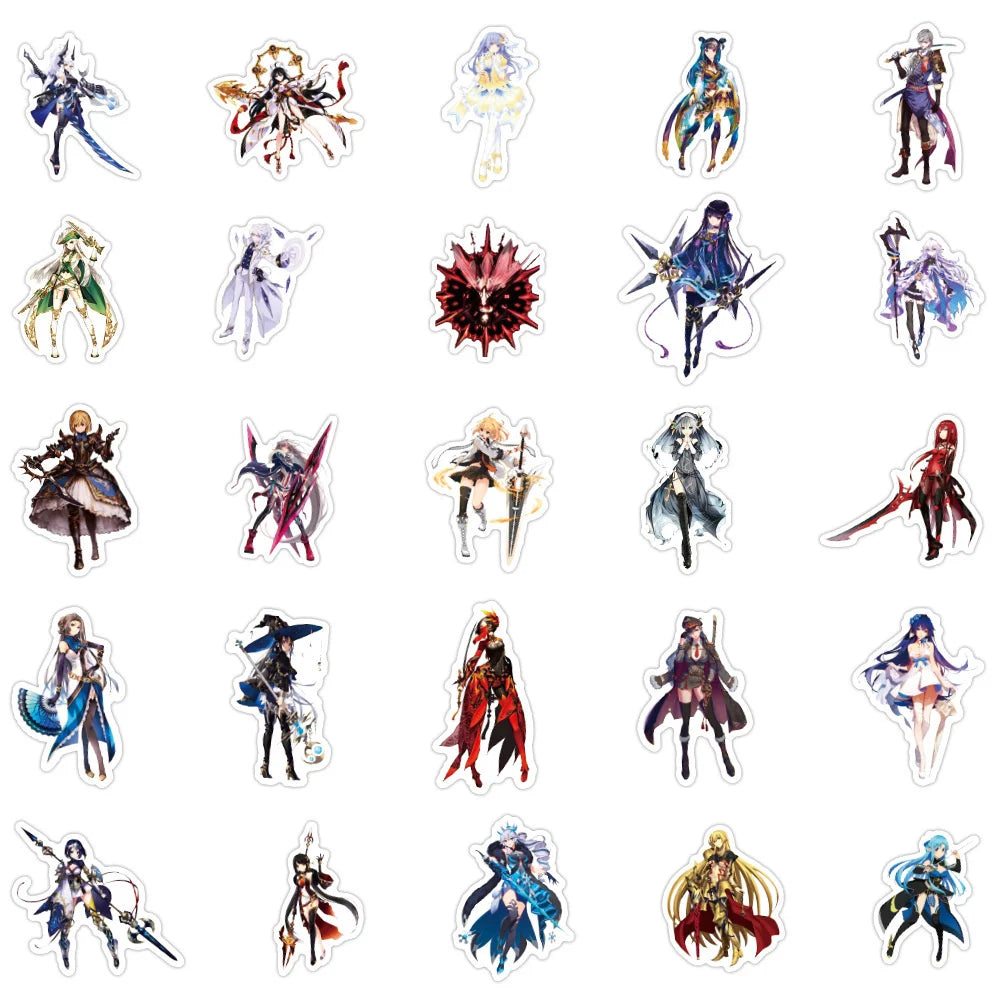 50PCS Anime Dating Battle Sticker Graffiti Laptop Guitar Motorcycle Luggage Skateboard Bike Waterproof Sticker