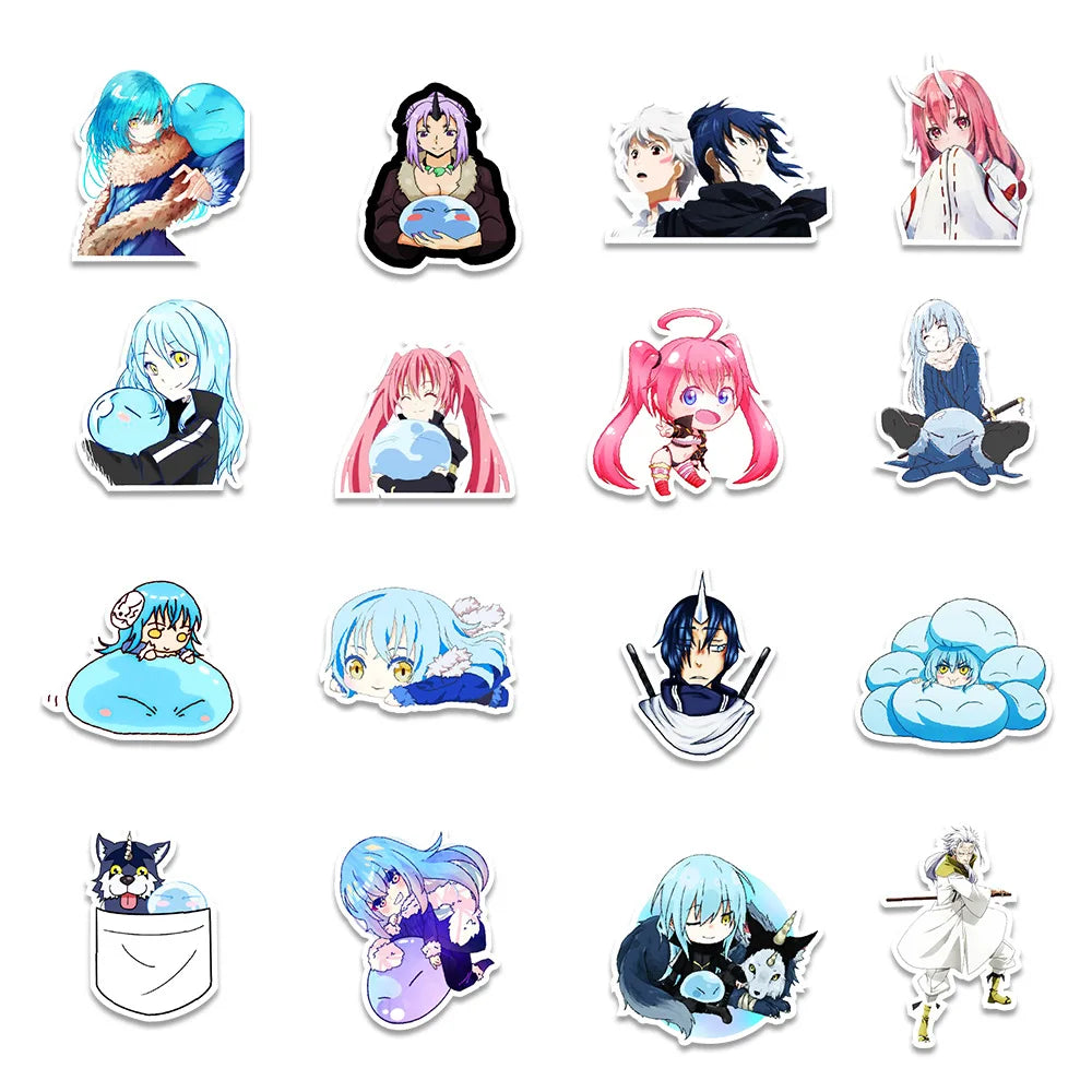 50PCS Rebirth Another World Becomes Slime Sticker Computer Phone Water Cup Sticker Waterproof Sticker