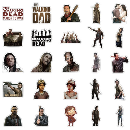 50PCS Walking Dead American Drama Personality Trend Decoration Graffiti Waterproof Sticker Notebook Refrigerator