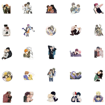 50PCS Game BL; Yaoi Animation Personalized Graffiti Waterproof Sticker Notebook Refrigerator Skateboard Water Cup