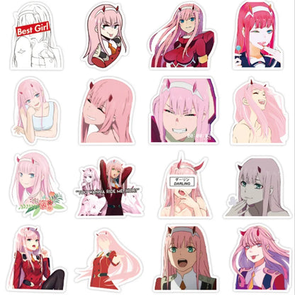 50PCS Cute Anime National Team Graffiti Water Trolley Case Notebook Sticker Graffiti Car Decoration