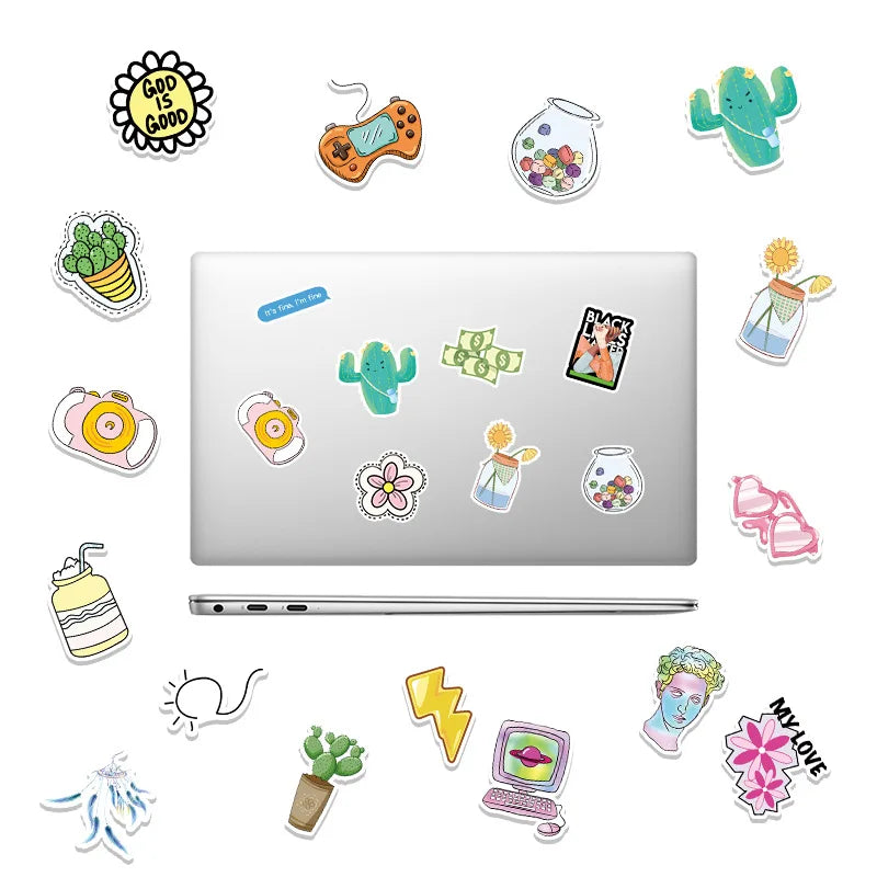 50PCS non-repetitive VSCO style graffiti stickers, personalized luggage, car thermos flasks, phone cases, laptop decorative stickers, toys