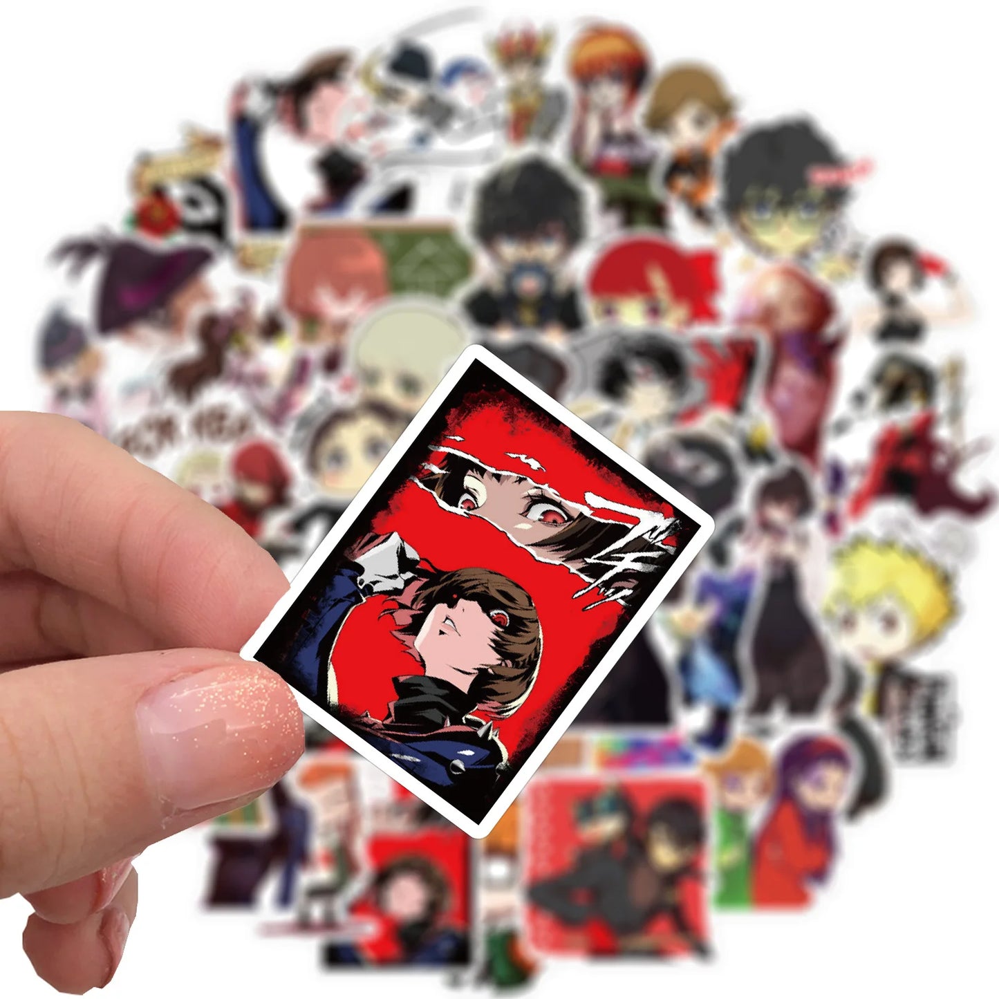 50PCS cartoon Japanese anime Shin Megami Reincarnation game decorative style graffiti stickers, personalized, fashionable and creative DIY exquisite decorative decal cups, helmets, skateboard popular sticker toys