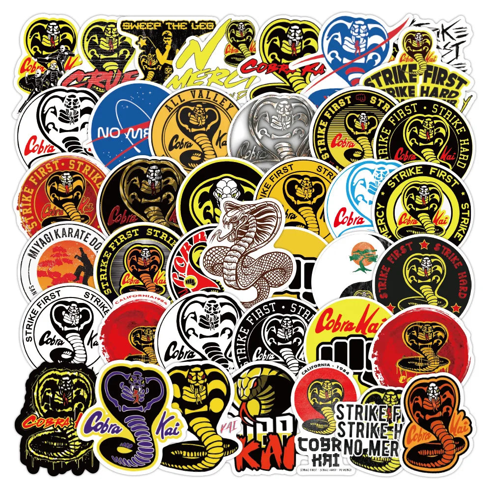 50PCS New Creative Cobra Graffiti Graffiti Waterproof Sticker Notebook Scooter Trolley Case Decorative Sticker