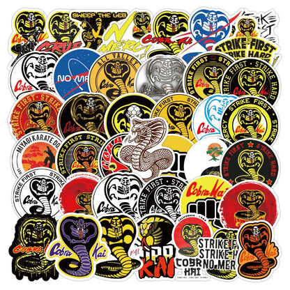 50PCS New Creative Cobra Graffiti Graffiti Waterproof Sticker Notebook Scooter Trolley Case Decorative Sticker