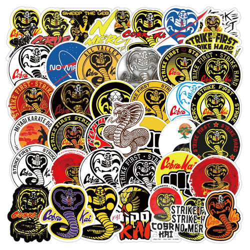 50PCS New Creative Cobra Graffiti Graffiti Waterproof Sticker Notebook Scooter Trolley Case Decorative Sticker