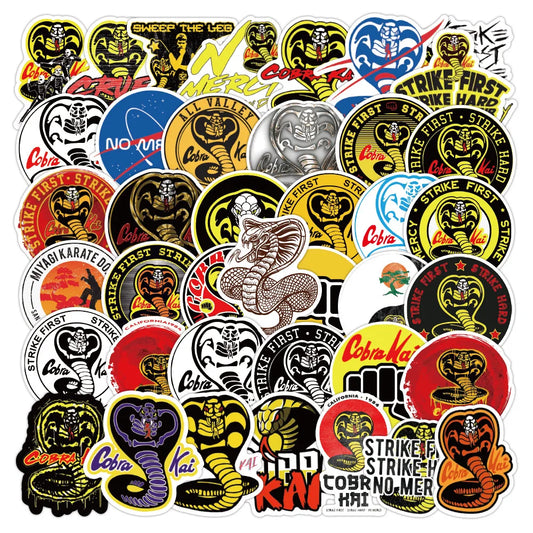 50PCS New Creative Cobra Graffiti Graffiti Waterproof Sticker Notebook Scooter Trolley Case Decorative Sticker