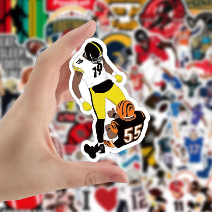 50pcs Football Football Graffiti Sticker Waterproof Luggage Compartment Notebook Scooter Water Cup Sticker Custom