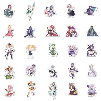 50PCS Cartoon Japanese anime princess Link series decorative style graffiti stickers, personalized, fashionable and creative DIY exquisite decorative decals, suitable for cups, helmets, skateboards and popular sticker toys