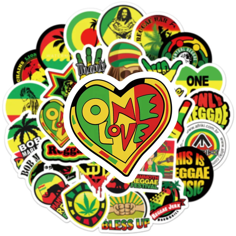50PCS Personality Color Graffiti Laptop Guitar Motorcycle Luggage Skateboard Bike Waterproof Stickers