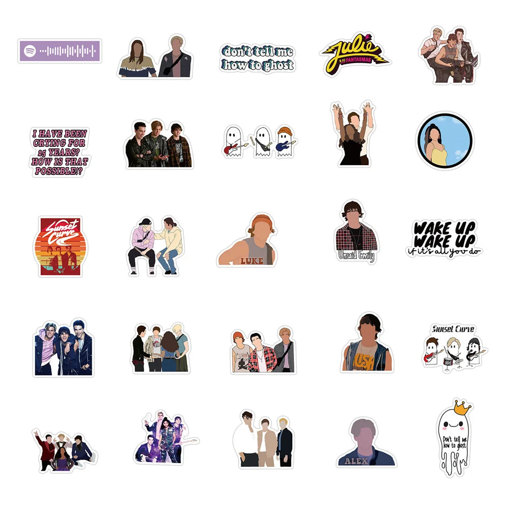 50PCS   TVSeries Julie and Phantom Boy Graffiti Waterproof Sticker Suitcase Notebook Refrigerator Helmet Water Cup