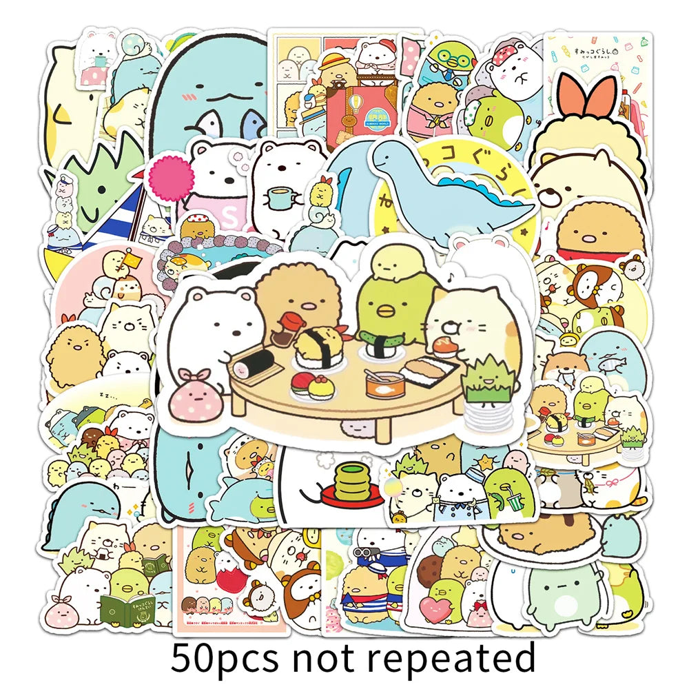 50PCS Corner Creature Cartoon Sticker Children's Toy Scrapbook Laptop Suitcase Mobile Phone Waterproof Sticker
