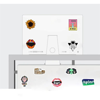 50PCS Creative Colorful Scenery Fresh And Cute Cartoon Graffiti Waterproof Skateboard Cup Decoration Stickers