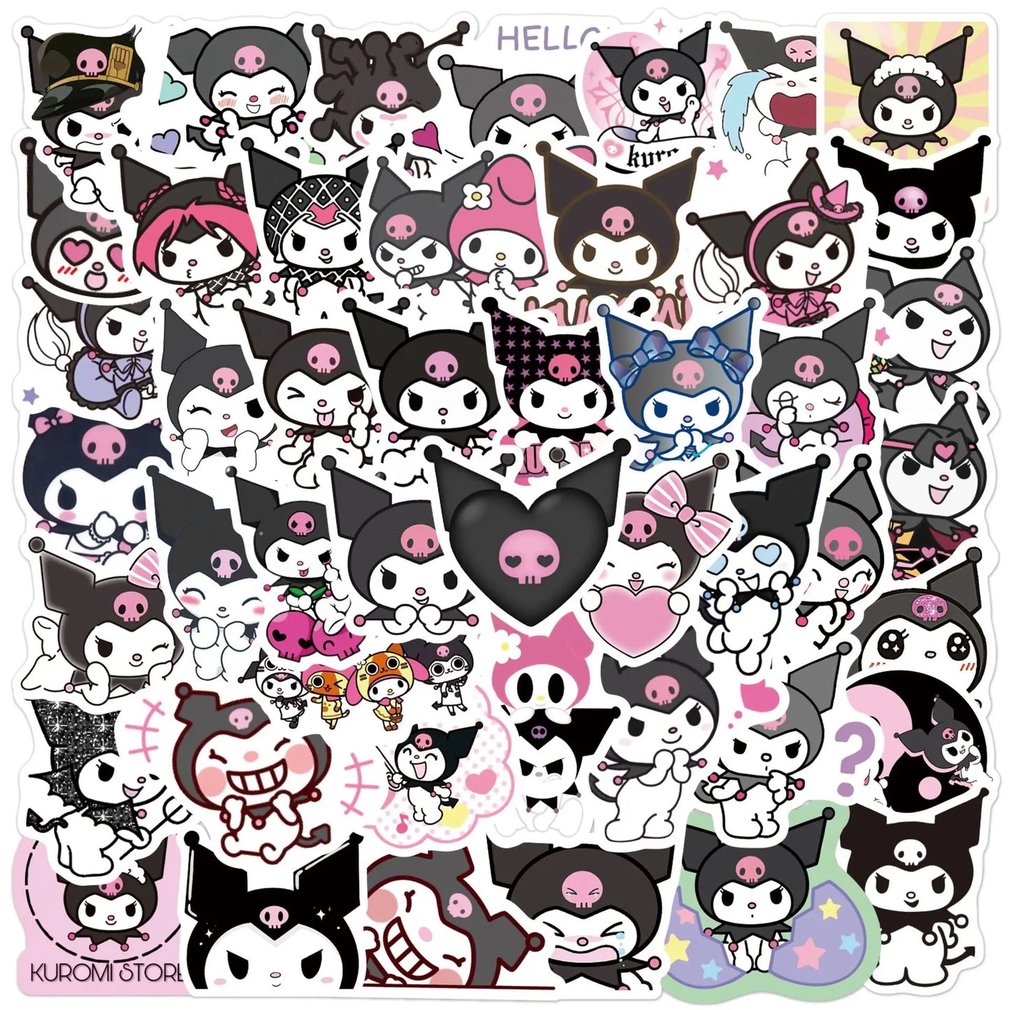 50pcs Cute Cartoon Character Kulomi Personality Decoration Dly  Phone Case Luggage Compartment Toy Sticker