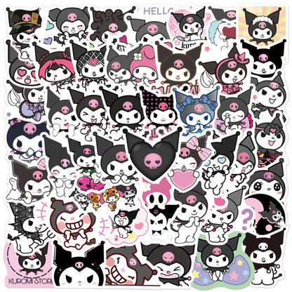 50pcs Cute Cartoon Character Kulomi Personality Decoration Dly  Phone Case Luggage Compartment Toy Sticker