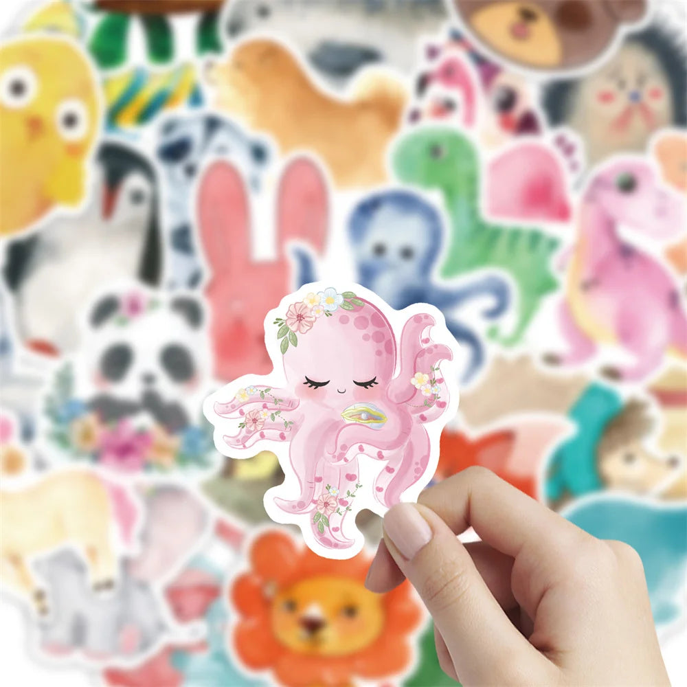 50PCS Cartoon Fresh Graffiti Laptop Guitar Motorcycle Luggage Skateboard Bike Waterproof Sticker