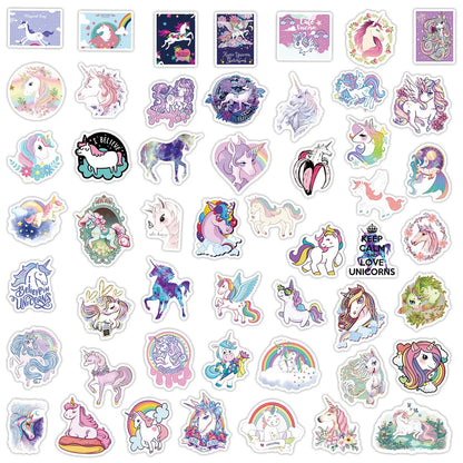 50PCS Cartoon Fairy Unicorn Personality Graffiti Sticker Water Cup Suitcase Notebook Motorcycle Skateboard Guitar