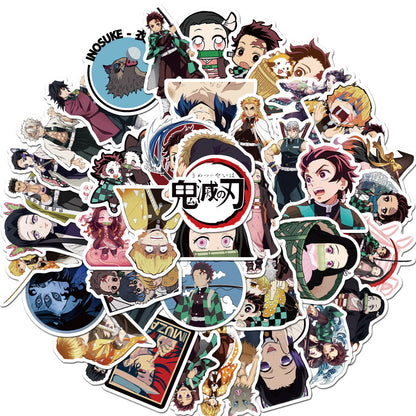 50PCS Demon Slayer Semiotics Stickers - Breath Style Epistemology Decals for Trauma Metamorphosis Maps, Sword Cultivation Logs & Demon-Human Dialectic Archives