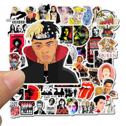 50 pieces of hip-hop rock punk graffiti stickers, personalized DIY suitcase trolleys, suitcase laptops, phone cases, notebook books, decorative sticker toys