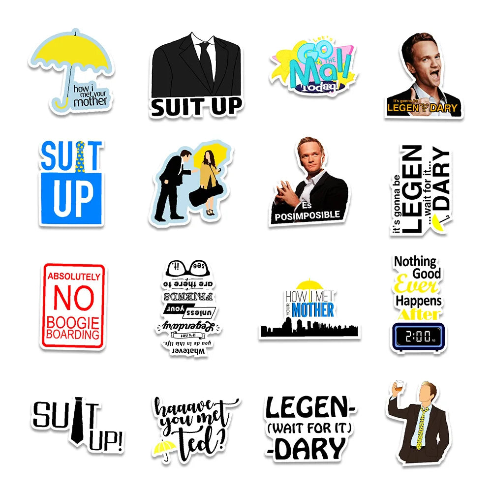 50PCS American Drama Father and Mother Romance Graffiti Waterproof Sticker SuitcaseNotebookRefrigeratorSkateboard