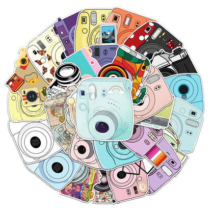 50PCS Camera Trend Creative Graffiti Sticker Luggage Scooter Tablet Computer Car Cartoon Decoration Sticker