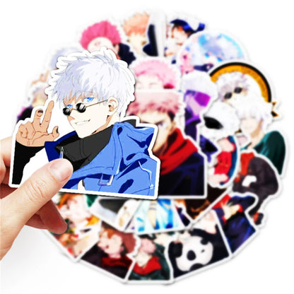 50 pieces of graffiti manual materials, decorative stickers, and toys for the character Satoru Gojo from Jujutsu Kaisen anime