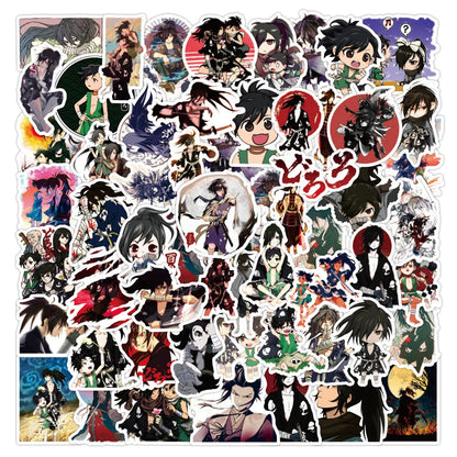 50PCS Cartoon Japanese Anime Dororo Graffiti Sticker Guitar Car Trunk Notebook Water Cup Sticker