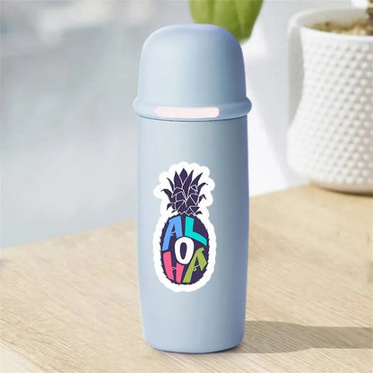 50PCS Hawaii Holiday Flower Stationery Case Handbook Summer Fresh Mobile Phone Decoration Graffiti Sticker