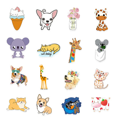 50PCS Mini Cute Stickers Mobile Phone Water Cup Stationery Notebook Hand Account Waterproof Stickers
