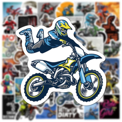 50PCS Dirt Bike Extreme Motorcycle Graffiti Stickers Water Cup Luggage Laptop Scooter Motorcycle
