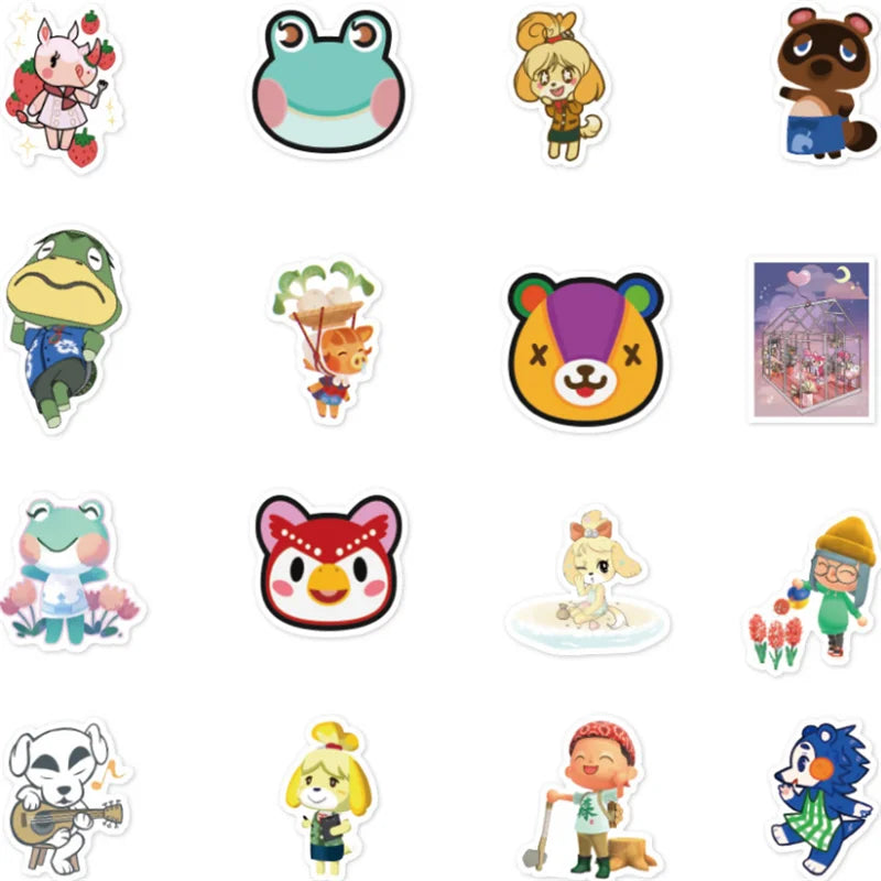 100PCS Animal Forest cute cartoon decorative style graffiti stickers, personalized, fashionable and creative trend DIY exquisite decorative decal cups, helmets, skateboard popular sticker toys